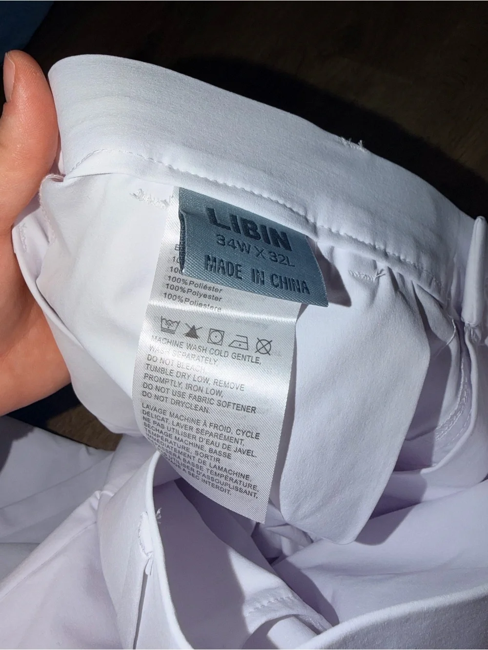 Libian White Men's Chino Pants